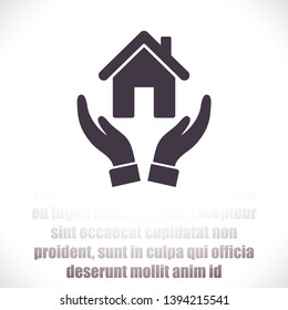 House  vector icon  , lorem ipsum Flat design