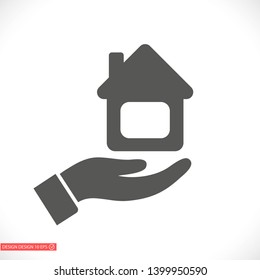 House vector icon , lorem ipsum Flat design