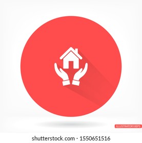 House vector icon , lorem ipsum Flat design