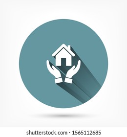 House vector icon , lorem ipsum Flat design