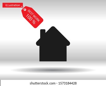 House vector icon , lorem ipsum Flat design