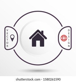 House vector icon , lorem ipsum Flat design