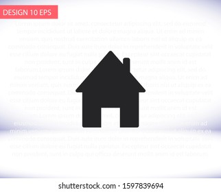 House vector icon , lorem ipsum Flat design