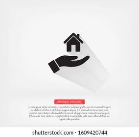 House vector icon , lorem ipsum Flat design