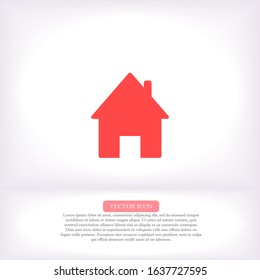 House vector icon , lorem ipsum Flat design