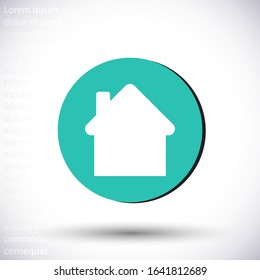 House vector icon , lorem ipsum Flat design