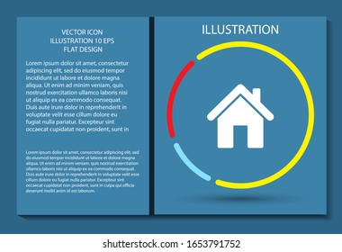 House vector icon , lorem ipsum Flat design