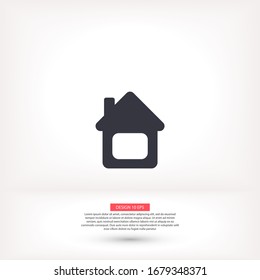 House vector icon , lorem ipsum Flat design