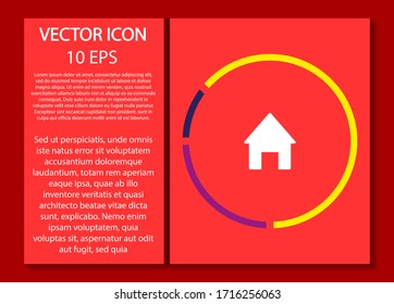 House vector icon , lorem ipsum Flat design
