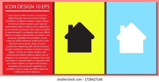 House vector icon , lorem ipsum Flat design