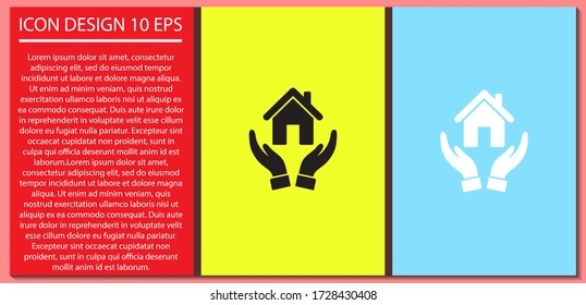 House vector icon , lorem ipsum Flat design