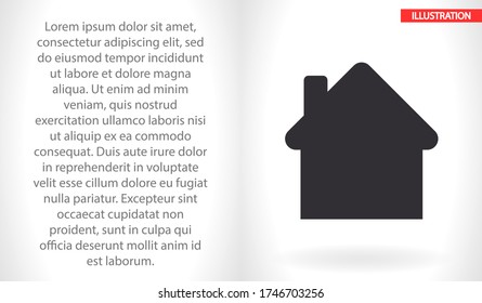 House vector icon , lorem ipsum Flat design