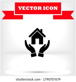 House vector icon , lorem ipsum Flat design