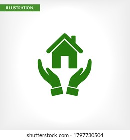 House vector icon , lorem ipsum Flat design
