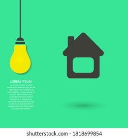 House vector icon , lorem ipsum Flat design
