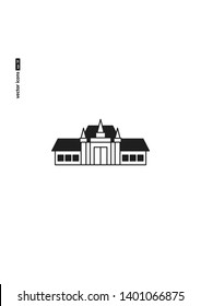 House - vector icon on white background. Symbol for web, infographics, print design and mobile UX/UI kit. Vector illustration, EPS10.