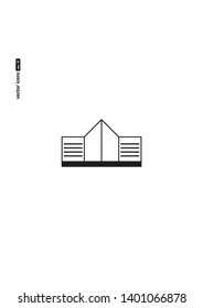 House - vector icon on white background. Symbol for web, infographics, print design and mobile UX/UI kit. Vector illustration, EPS10.