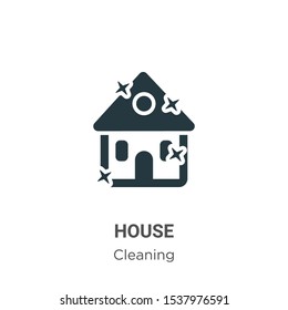 House vector icon on white background. Flat vector house icon symbol sign from modern cleaning collection for mobile concept and web apps design.