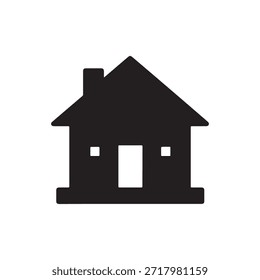 Icono del Vector de la casa en el fondo blanco