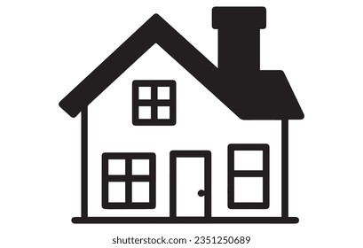 House vector icon, House Icon Set. Home vector illustration symbol.
