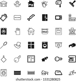 house vector icon set such as: exterior, microwave, billboard, caffeine, pot, decor, signboard, people, stove, broom, analysis, maker, surface, ironing, wheel, cute, site, drum, cold, holding, coffee