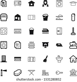 house vector icon set such as: woman, beach, dishes, winter, safety, navigation, detergent, tap, workers, decor, red, uniform, comfortable, ice, key, refrigerator, close, multi, decorative, carpet