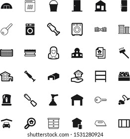 house vector icon set such as: window, magnifying, transport, preparation, book, garage, paper, item, freeze, load, meal, port, elementary, tea, public, cartoon, cleanup, find, close, kettle, network