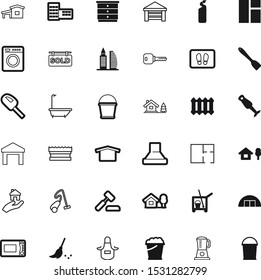 house vector icon set such as: filter, doormat, hangar, hood, outfit, plan, item, range, nobody, retro, justice, detergent, delivery, investment, clothes, bathroom, security, napkin, agent, college