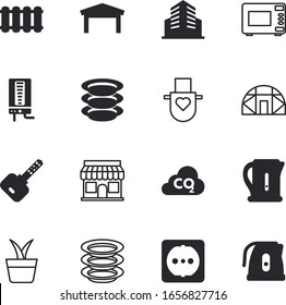 house vector icon set such as: icons, stove, showcase, storage, plumbing, key, radiator, conservatory, european, outline, cafe, maid, template, line, organic, delivery, houseplant, pocket, apartment