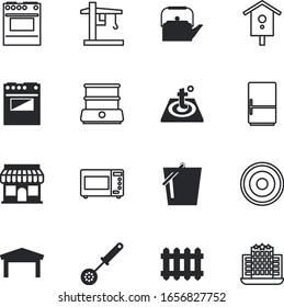 house vector icon set such as: indoors, big, coolness, travel, handmade, bucket, commercial, cuisine, cooktop, hand, underfloor, wall, culinary, control, small, drink, logistic, classic, display