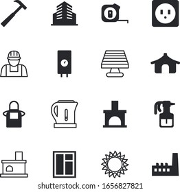 house vector icon set such as: vacancy, cable, clean, centimeter, housing, electronic, bake, door, measuring, volt, smoke, connect, high, morning, coffee, vacation, view, teapot, length, measurement