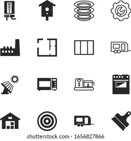house vector icon set such as: save, bird, facility, real, processor, handle, warming, installation, pattern, wood, creative, wildlife, template, solar, clean, distribution, logistic, cooktop