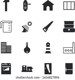 conjunto de iconos de vectores de casa como: arte, caldera, sol, tierno, cocina, mecánica, mezcladora, alternativa, lámpara, preparación, electrónica, jugo, luz, transparente, utensil, vapor, señal, orilla, batería