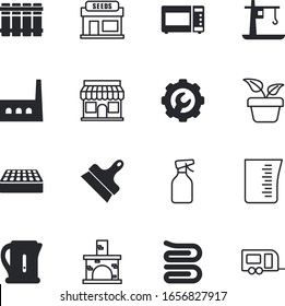 house vector icon set such as: rye, furniture, hanger, barber, 3d, microwave, preparation, scale, vacation, putty, teapot, storefront, scraper, template, maintenance, kettle, pulverizer, quantity