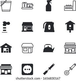 house vector icon set such as: wooden, signal, storage, season, shipping, San Francisco, can, infographic, switch, sea, cable, cup, environment, adapter, liquid, mix, big, industry, treasure, boil