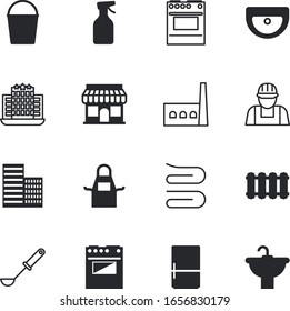 house vector icon set such as: tower, holder, heater, bank, pharmacy, battery, pot, device, ecology, bake, townhouse, plastic, female, decorative, colorful, tools, cold, handle, mobile, green, heat