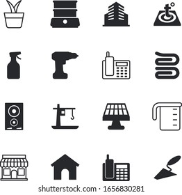 house vector icon set such as: retail, line, accessory, double, hotel, cafe, growth, burner, residential, surface, houseplant, private, fast, heavy, wash, decorative, heating, stem, high, room, shop