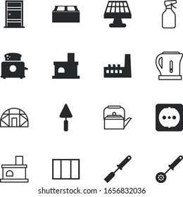 house vector icon set such as: conceptual, template, exit, hygiene, housework, connect, vectors, plug, window, structure, bread, web, red, growing, socket, farm, spray, residential, knife, drawing