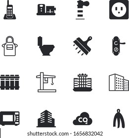house vector icon set such as: chef, fluffy, holder, global, telecommunication, gas, logo, lighthouse, care, apron, accessory, heater, clothes, success, room, bath, telephone, maid, pocket, desk