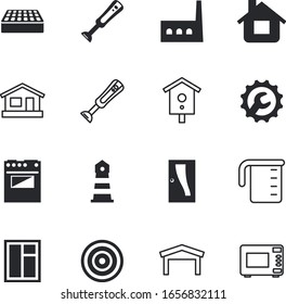 house vector icon set such as: long, lighthouse, maintenance, 3d, square, way, heat, marine, entrance, sea, energy, light, cement, San Francisco, season, transparent, factory, burner, small, office
