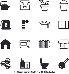 conjunto de iconos de vectores de casa como: personas, balizas, comunicarse, colmenas, seguras, llaves, abejas, peine, wc, teléfono, energía, haz, verde, calentador, flora, comercial, base, plantas, trabajo, electricidad, inoxidable