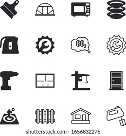 house vector icon set such as: flower, dish, atmosphere, up, heavy, vintage, property, support, co2, organic, dioxide, lock, urban, estate, internet, transparent, enter, table, your, fork