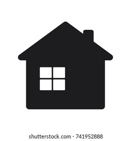 house vector icon, silhouette home icon 