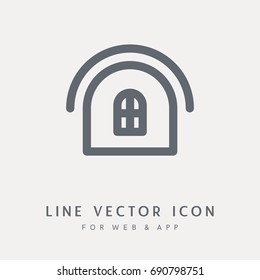 House vector icon. Single vector object. Ready for web site of App.