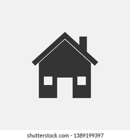 House vector icon solid grey
