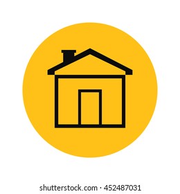 House vector. Icon for web and mobile application. Flat design style.