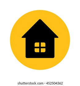House vector. Icon for web and mobile application. Flat design style.