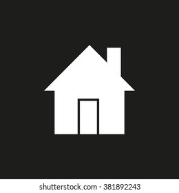 House. Vector icon white
