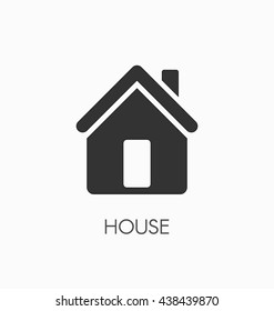 House vector icon/sign isolated on white background. Home icon.