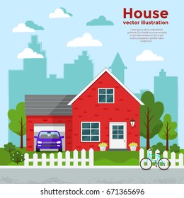 House vector illustration. 